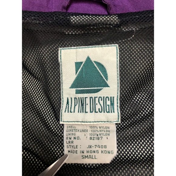 Vintage Alpine Design Jacket Gore Tex Full Zip Color Blocked Women’s Size Small - Picture 6 of 8